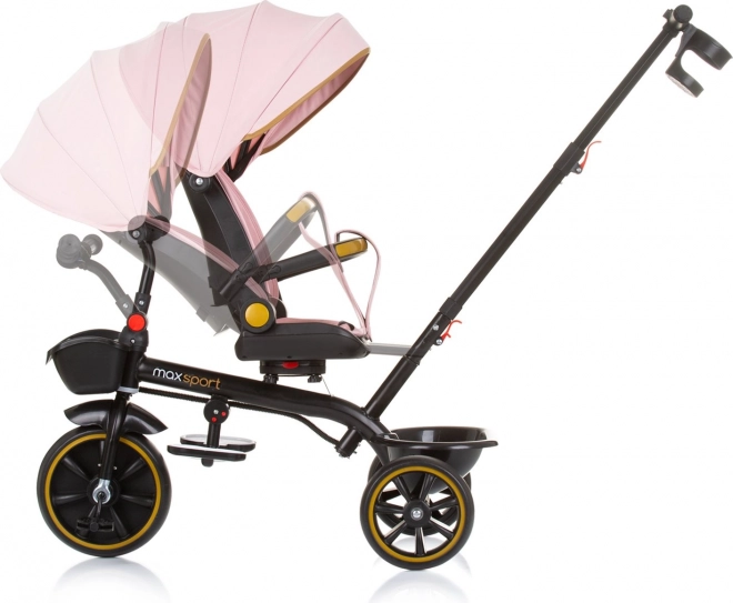 Triciclo con Cappottina Max Sport 2 in 1 Flamingo di Chipolino