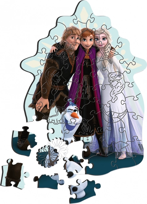 Puzzle in legno TREFL Frozen: Amici inseparabili 50 pezzi