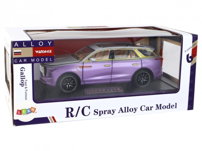 Auto RC telecomandato in alluminio, colore viola argento