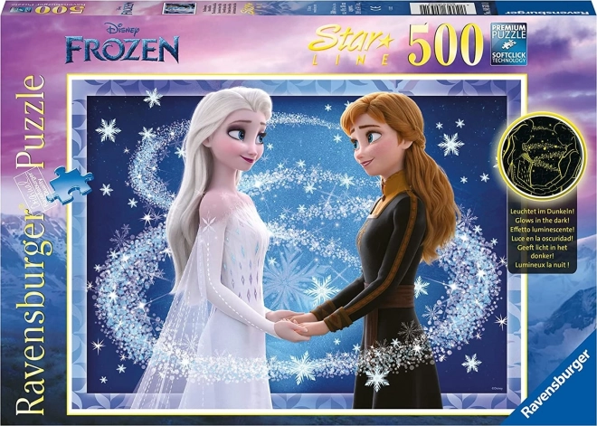 Puzzle Luminoso Sorelle Anna ed Elsa 500 Pezzi