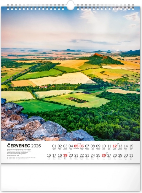 Calendario da parete Repubblica Ceca 2026