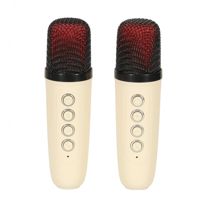 Altoparlante per karaoke USB Bluetooth crema