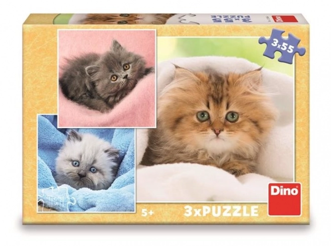 Puzzle Adorabili Gattini 3x55 Pezzi