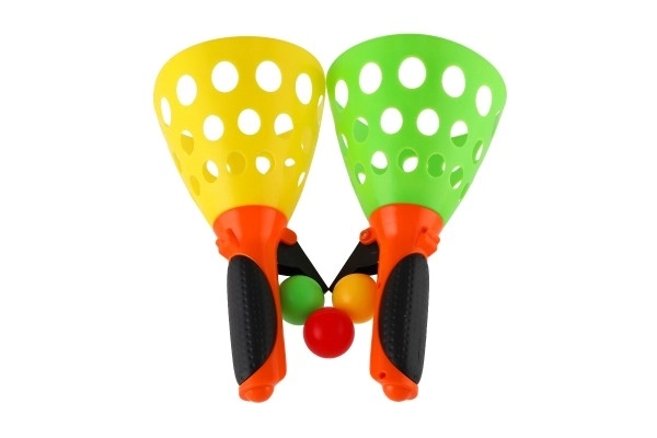 Catch ball gioco grande plastica 25cm con 2 pezzi e palla in rete