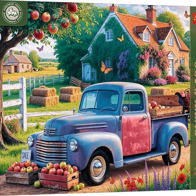 Puzzle TREFL Premium Plus Tempo del Tè: Auto dell'Agricoltore 500 Pezzi