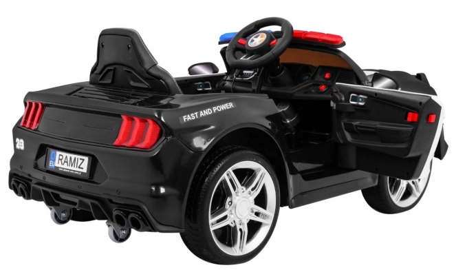 Auto elettrico per bambini GT Sport Polizia nero