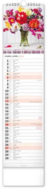 Calendario da parete Fiori 2025