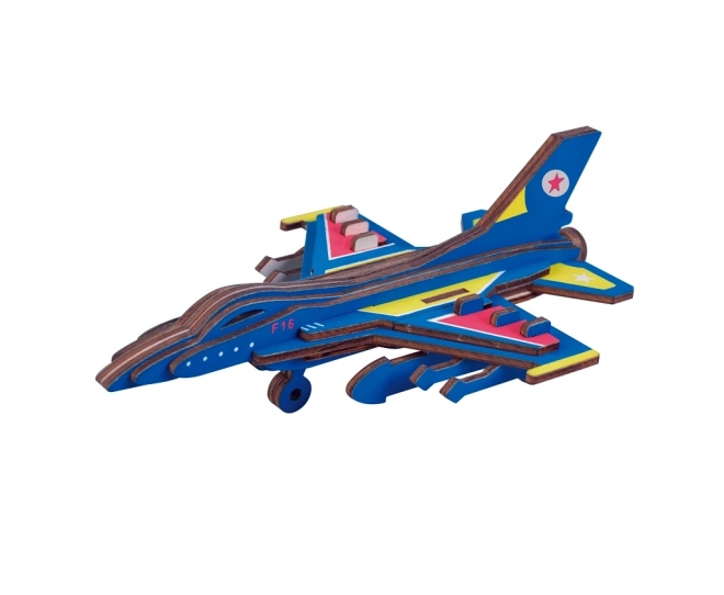 Puzzle 3D in Legno Aereo da Combattimento F16