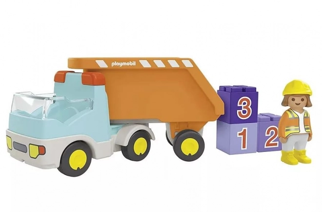 Set da costruzione con camion ribaltabile Junior