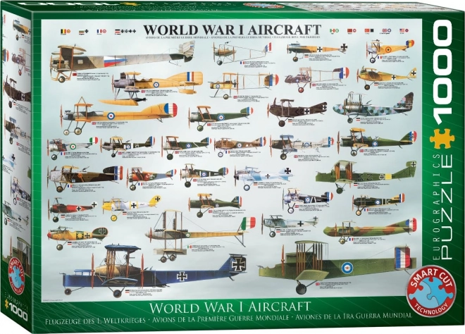 Puzzle Aerei della Prima Guerra Mondiale 1000 Pezzi