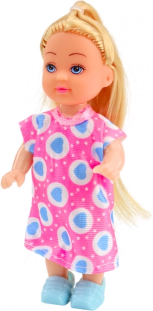 Set Mini Bambola Cura dei Capelli Vestito Rosa