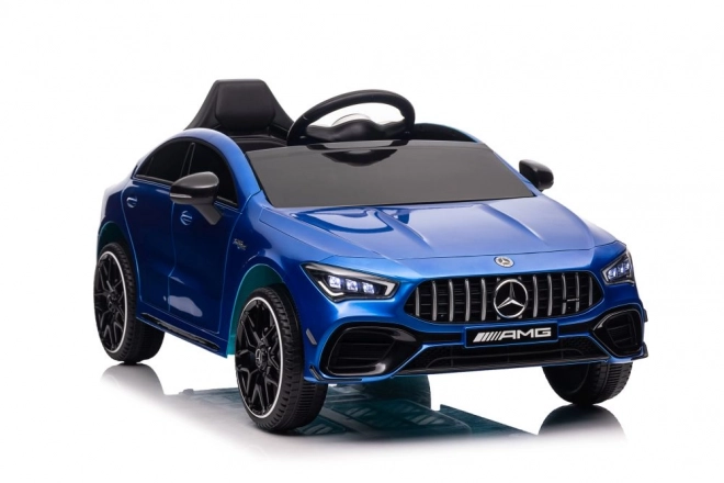 Auto a batteria Mercedes CLA 45s AMG blu metallizzato 4x4