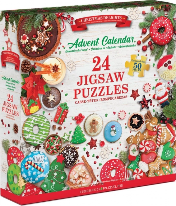 Calendario avvento puzzle dolci natalizi