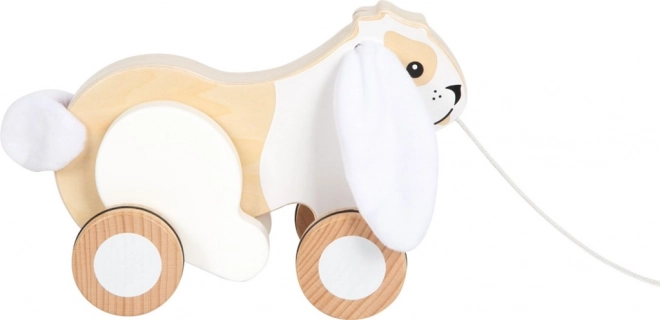Giocattolo da trascinare in legno Coniglio con orecchie fruscianti di Small Foot