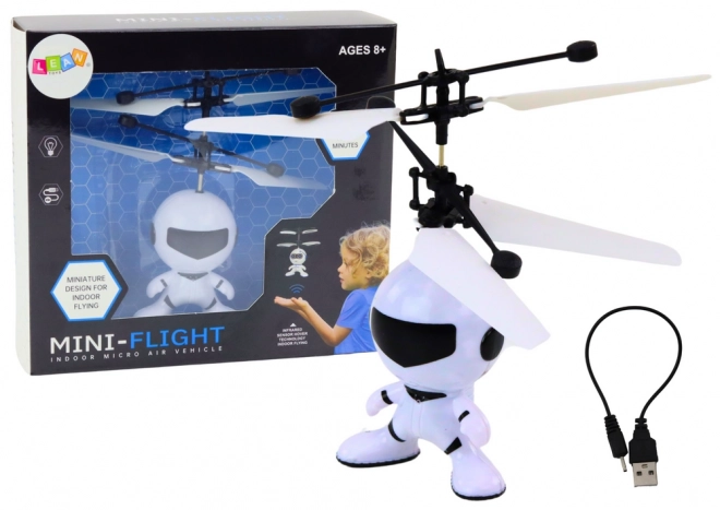 Astronauta Volante Controllato a Mano Drone Elicottero Bianco
