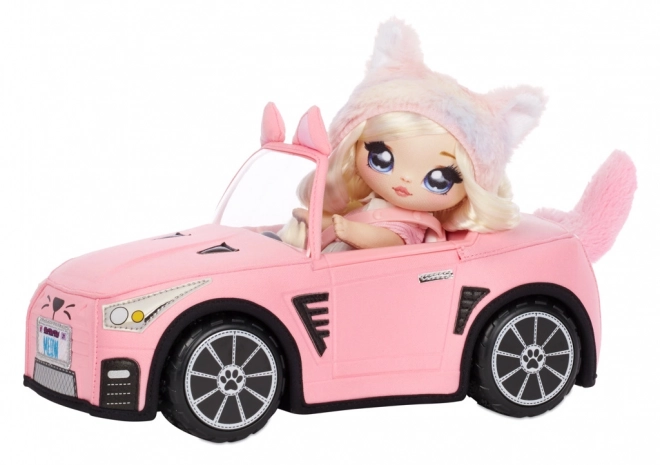 Na! Na! Na! Surprise Auto cabrio di peluche rosa gatto