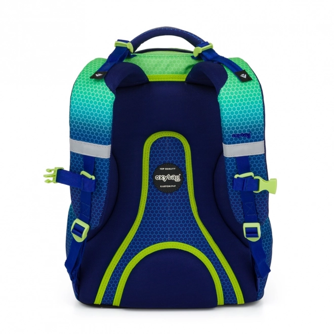 Zaino Scolastico OXY Ombre Blu-Verde