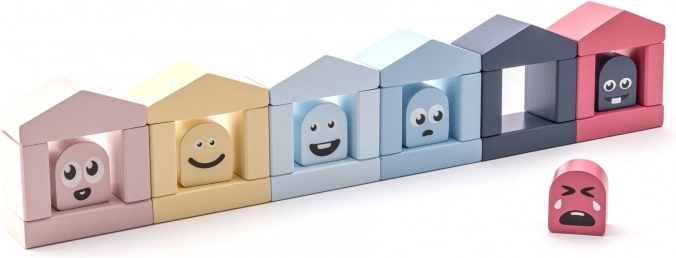 Cubika Pastel casette colorate – costruzioni in legno, 30 pezzi