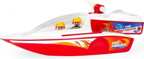 Barca dei vigili del fuoco con funzione di spruzzatore e barchetta Boaties con personaggi