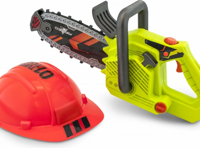 Tuff Tools motosega giocattolo per bambini con casco, 36 cm