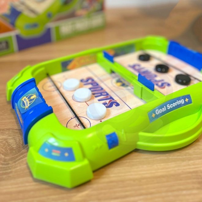 Gioco di abilità 2 in 1 mini hockey e corse