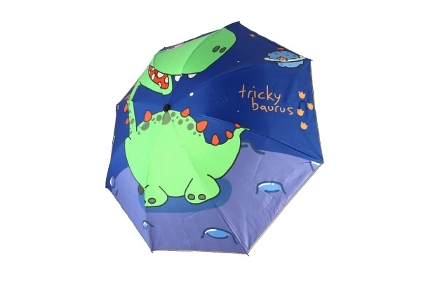 Ombrello pieghevole Dinosauro blu 25 cm