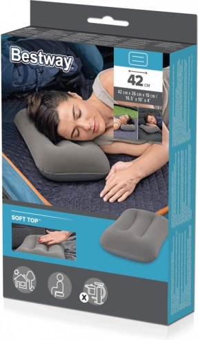 Cuscino gonfiabile in velluto grigio Bestway