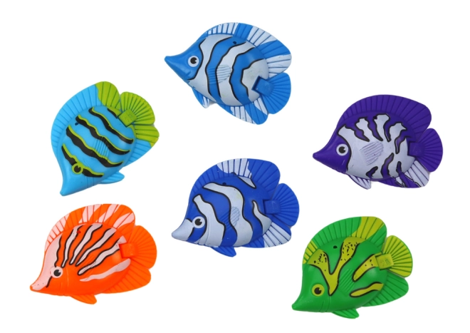 Divertente pesca di 6 pesciolini colorati
