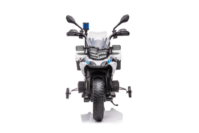 Moto elettrico della polizia bianco