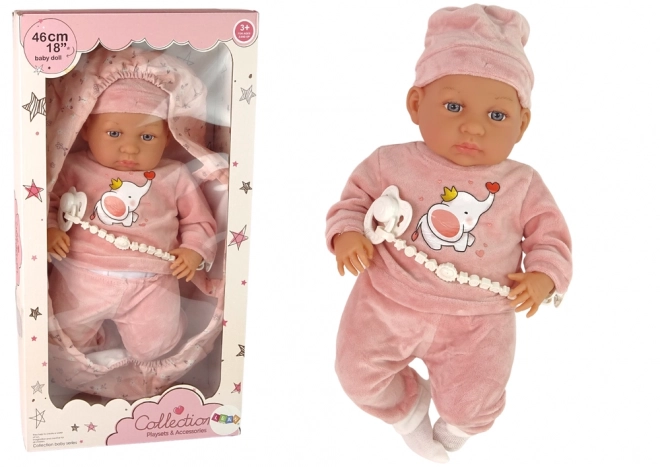 Bambola Neonata con Vestito Rosa e Ciuccio