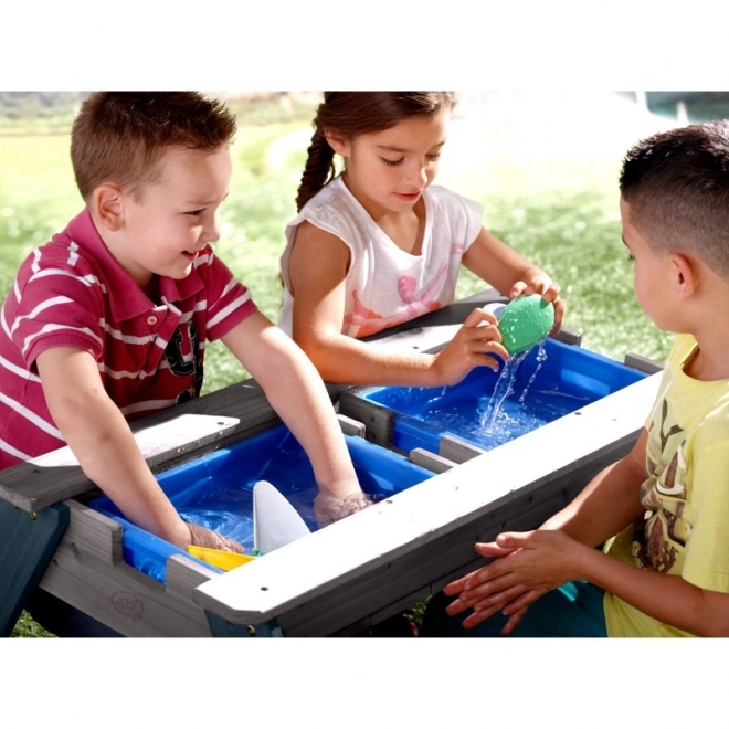 Tavolo da picnic Axi Nick con contenitori per sabbia/acqua e ombrellone