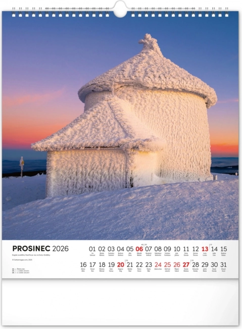 Calendario da parete Krkonoše 2026