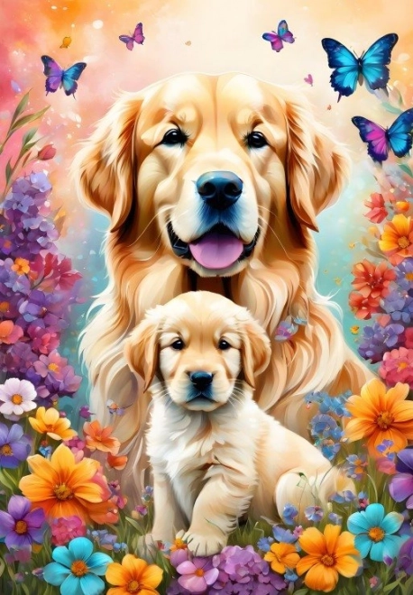 Puzzle affetto materno: cani 1000 pezzi