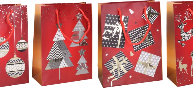 Borsa regalo natalizia S 18 × 24 × 8,5 cm