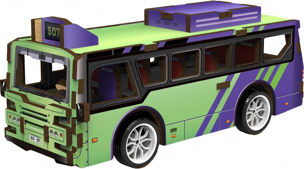 Puzzle in legno 3D Autobus