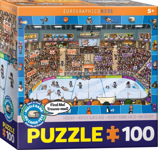 Puzzle Spot & Find Hockey 100 pezzi