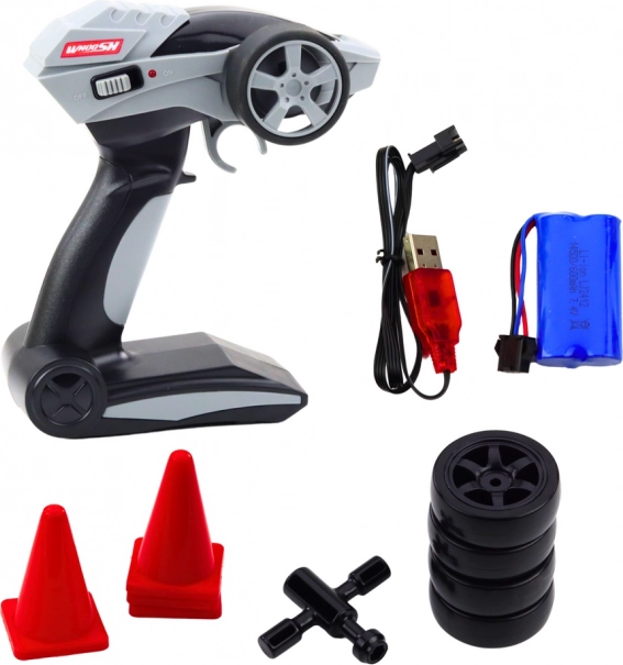 Auto RC da corsa per drift in scala 1:16 argento