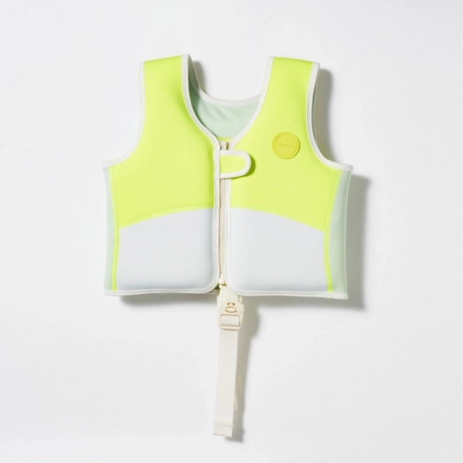 Gilet da nuoto per bambini 2-3 anni - Shark Tribe, Blue Neon Citrus