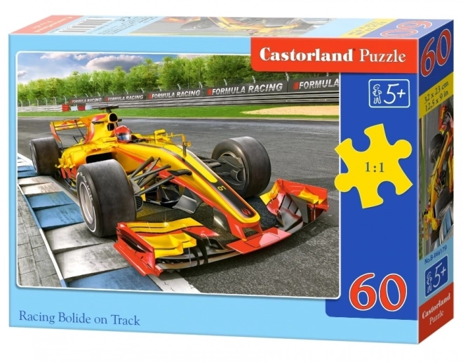 Puzzle 60 pezzi bolide da corsa in pista