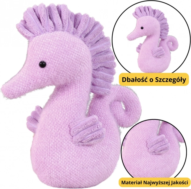 Giocattolo di peluche Cavalluccio marino viola 25 cm
