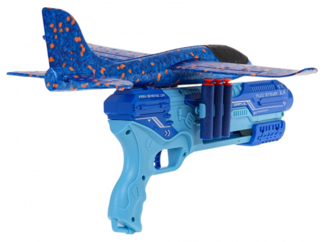 Pistola con lanciatore di aerei 5 in 1 blu