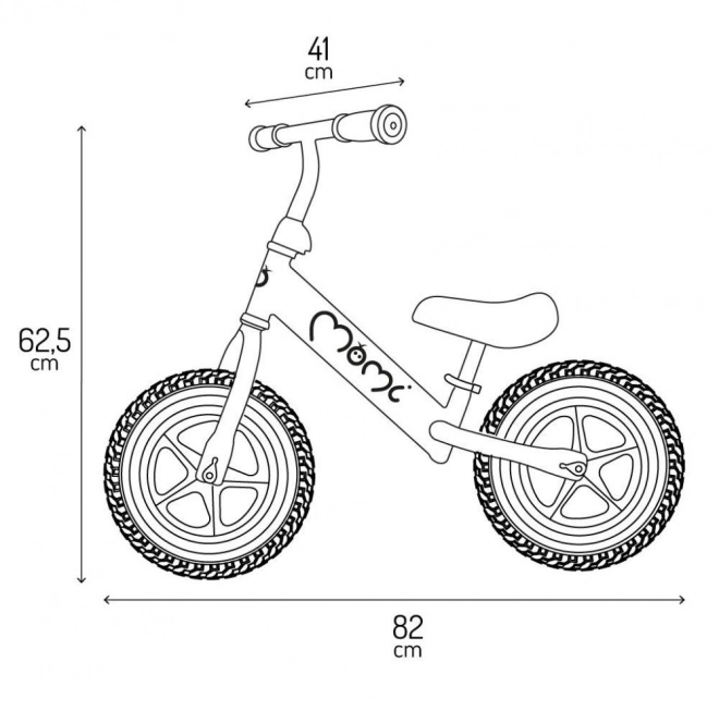 Bicicletta senza pedali MoMi Fleet nera