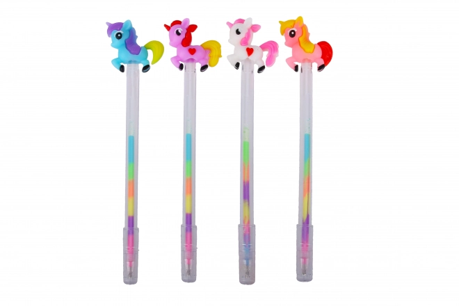 Penna gel decorata con unicorno