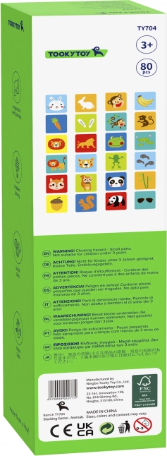 Gioco di legno Jenga Animali TOOKY TOY