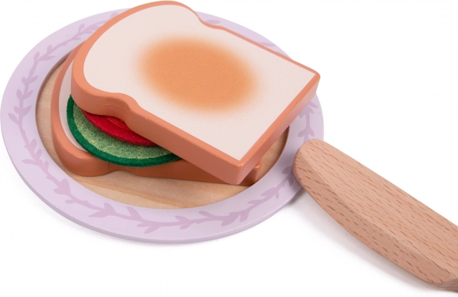 Tostapane da colazione in legno con accessori 13 pezzi