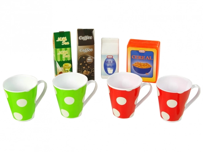 Set da Cucina per Bambini con Caraffa, Tazze e Piattini - 42 Pezzi