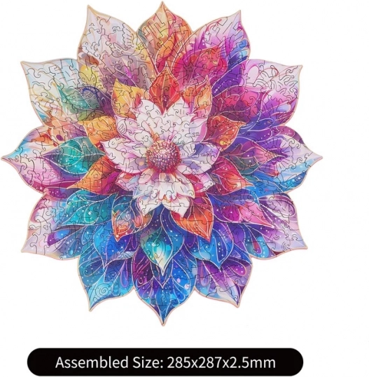 Puzzle in legno Mandala floreale