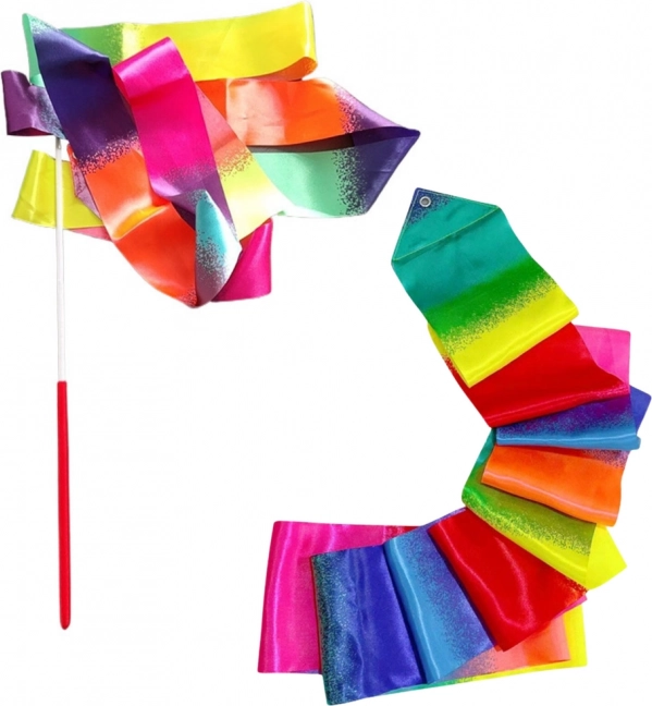 Nastro colorato per ginnastica e danza 205 x 5 cm