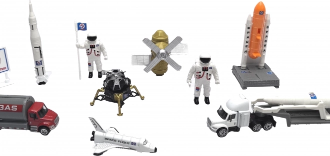 Set di astronauti e veicoli spaziali