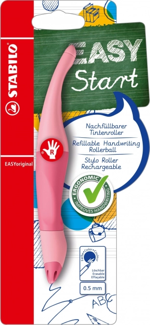 Penna roller ergonomica STABILO EASYoriginal per destrimani rosa pastello